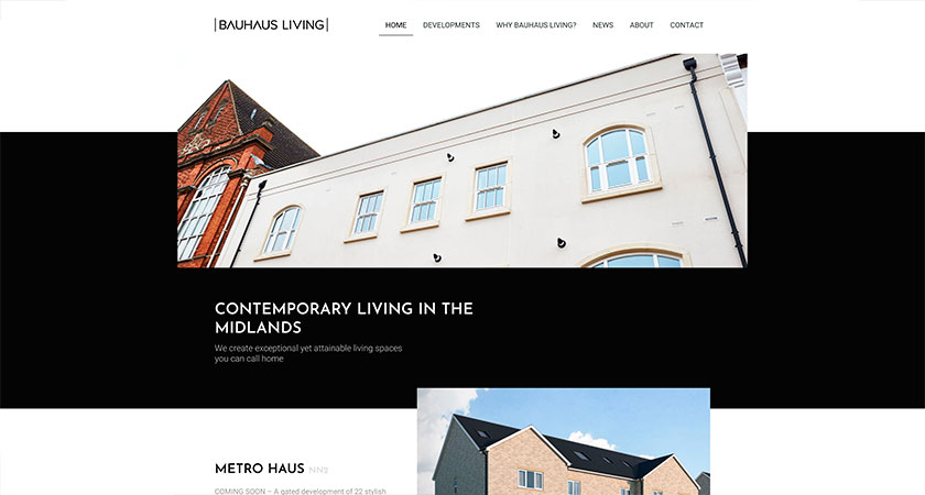 Desarrollo de página web para Bauhaus Living